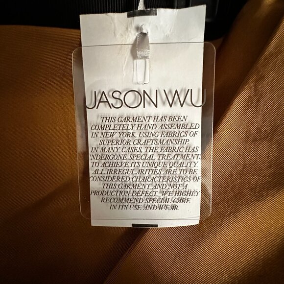 Designer Gold Pencil Skirt - Jason Wu 100% Silk - Picture 2 of 8